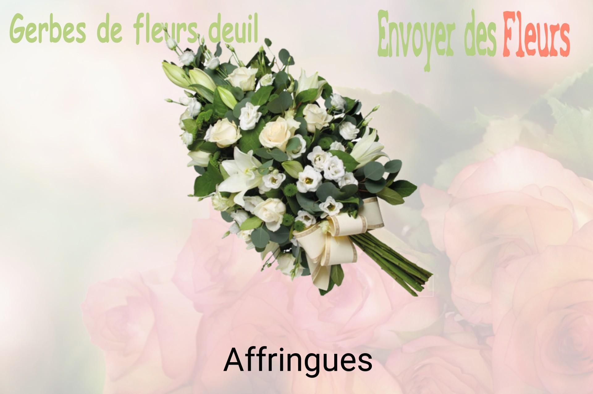 Gerbe de fleurs de deuil livrée à Affringues